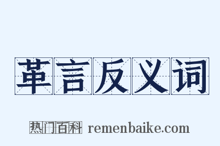革言反义词是什么意思的图片